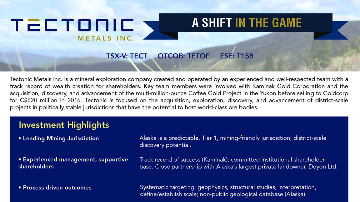 Tectonic Metals Inc. Factsheet
